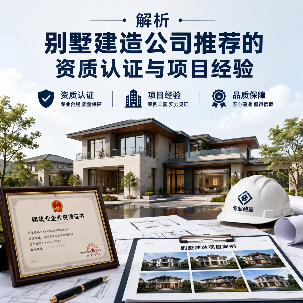 解析 紫云 别墅建造公司推荐的资质认证与项目经验