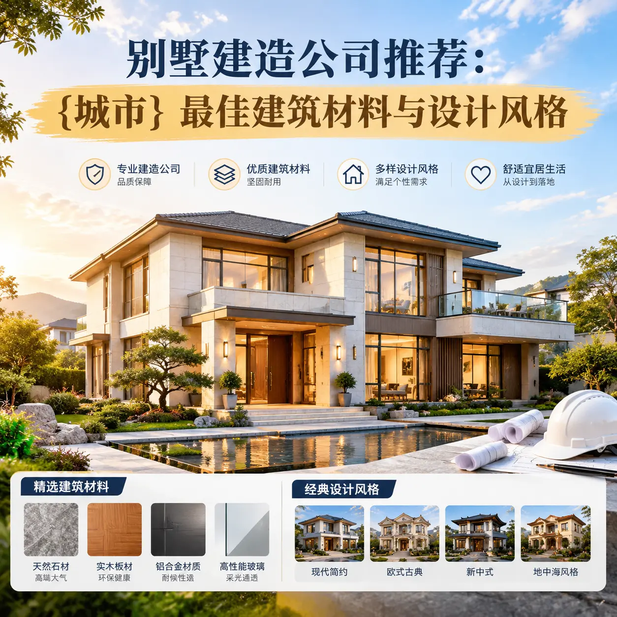 别墅建造公司推荐： 紫云 最佳建筑材料与设计风格
