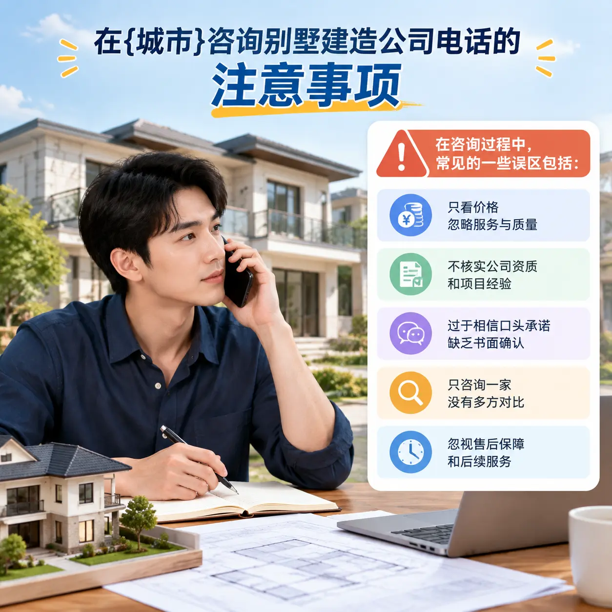 在紫云咨询别墅建造公司电话的注意事项