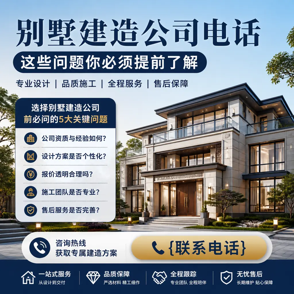 紫云别墅建造公司电话,这些问题你必须提前了解