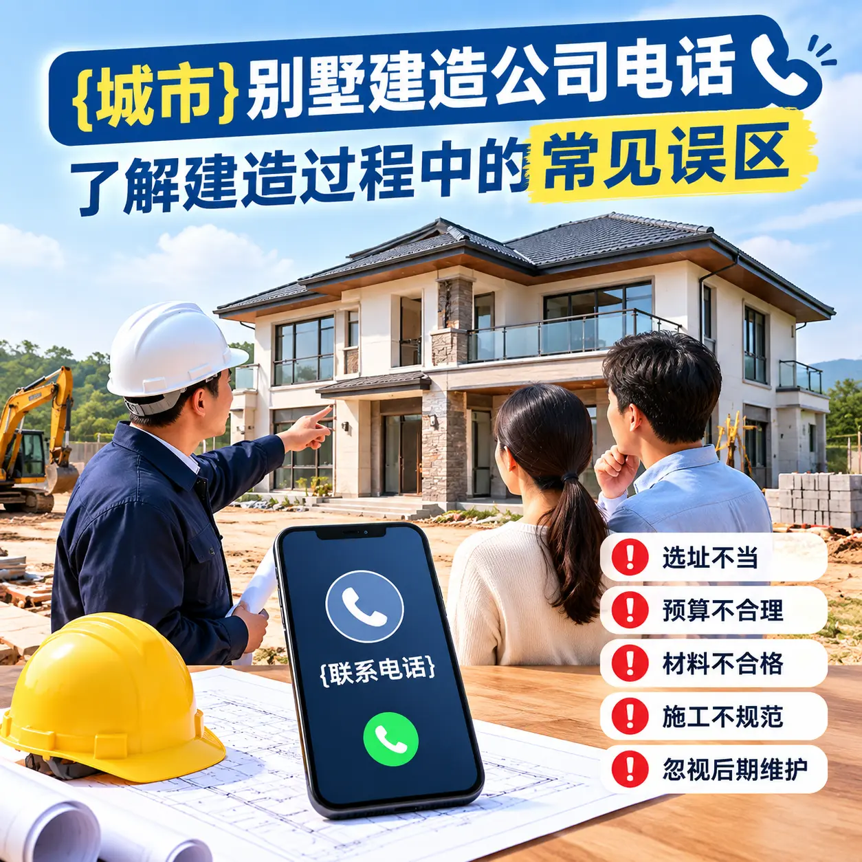 紫云别墅建造公司电话,了解建造过程中的常见误区